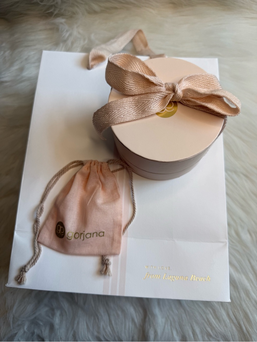 Gorjana box dust bag pouch paper bag tissue gift set